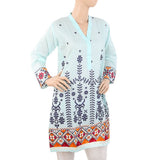 Women's Embroidered Kurti - Sky Blue, Women, Ready Kurtis, Chase Value, Chase Value