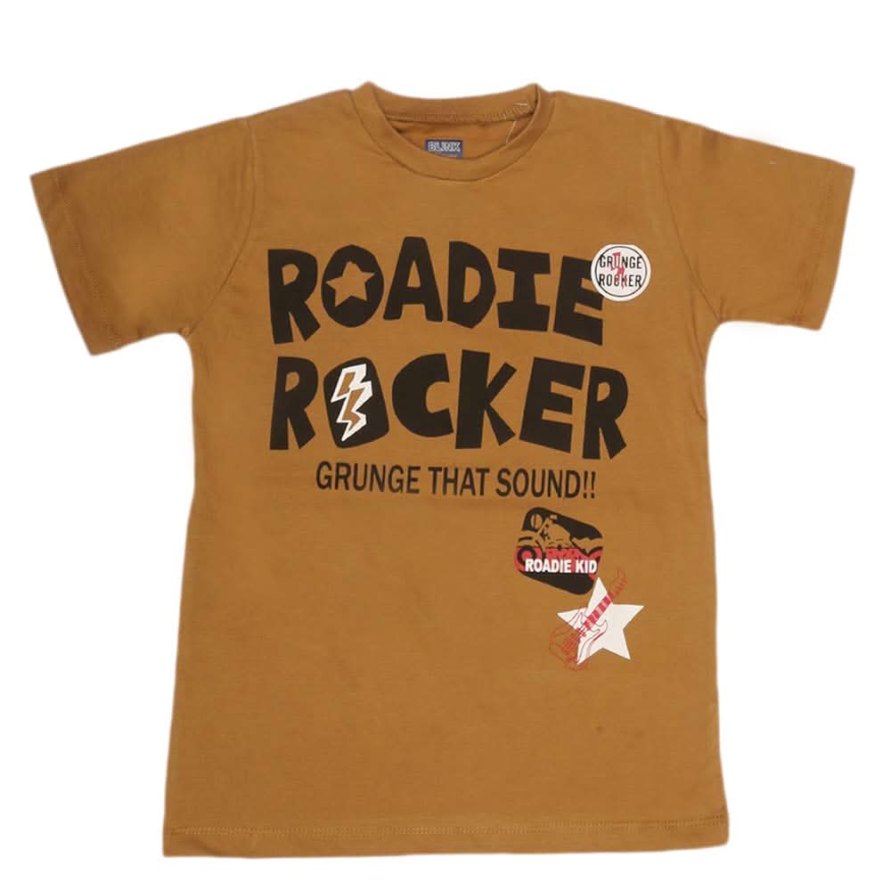 Boys Print T-Shirt - Camel, Kids, Boys T-Shirts, Chase Value, Chase Value
