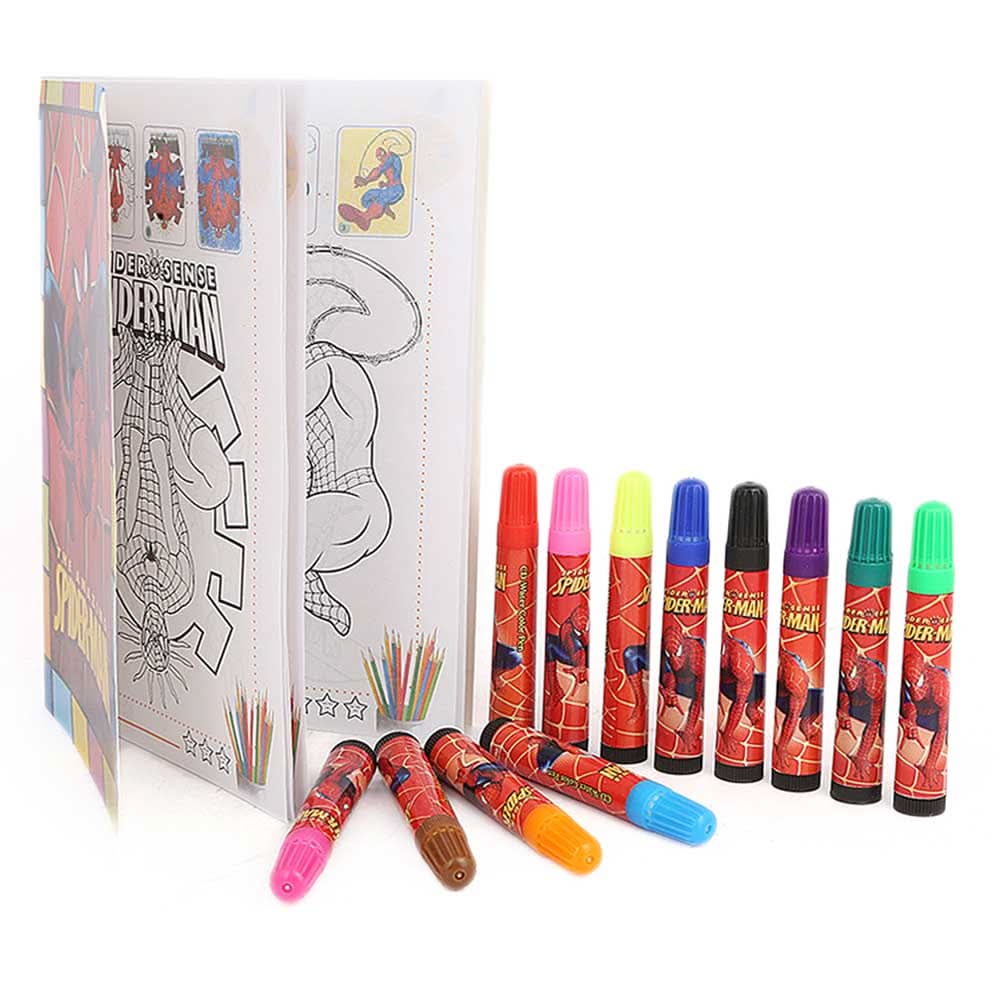 Spider-Man Marker Set 12 Pcs, Kids, Pencil Boxes And Stationery Sets, Chase Value, Chase Value
