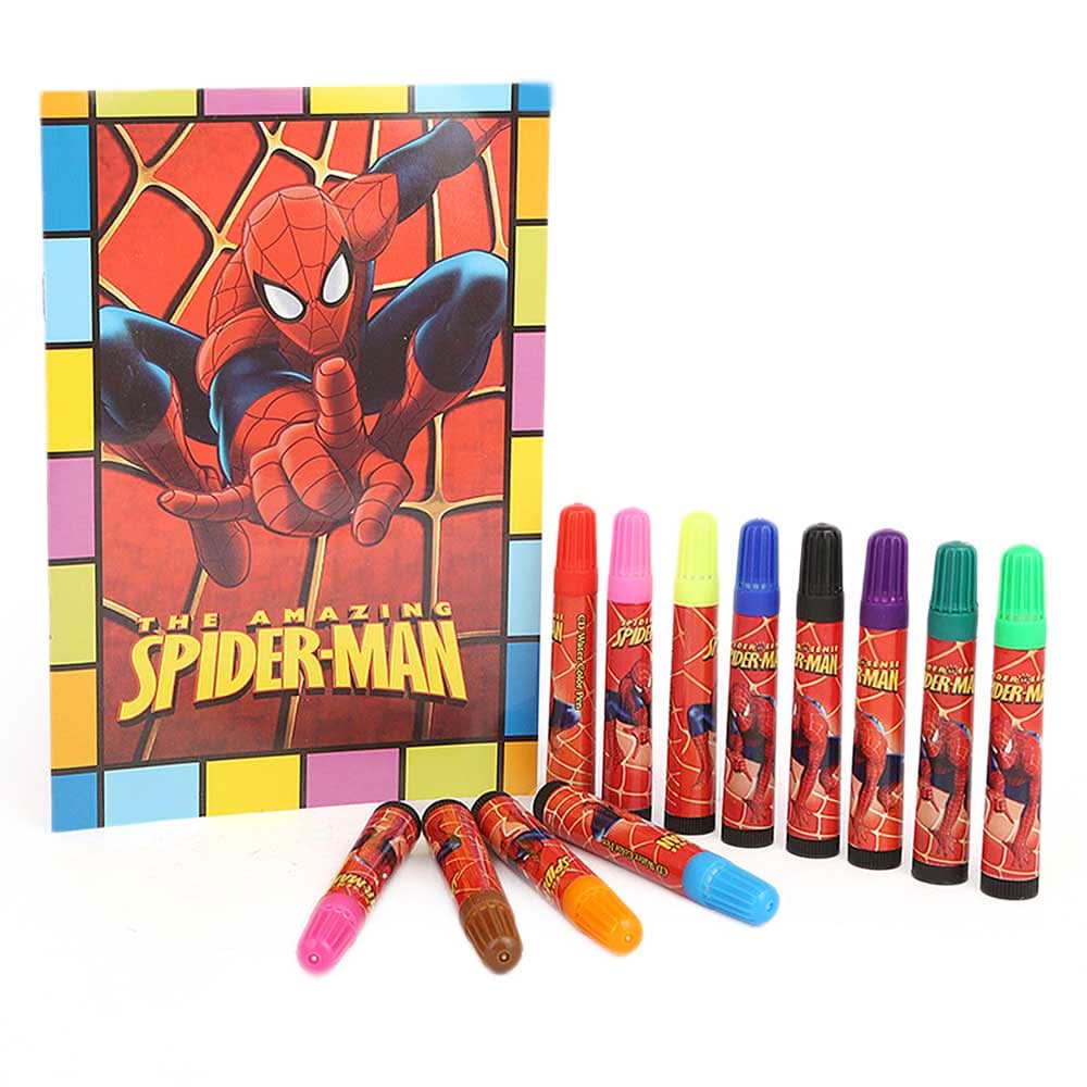 Spider-Man Marker Set 12 Pcs, Kids, Pencil Boxes And Stationery Sets, Chase Value, Chase Value