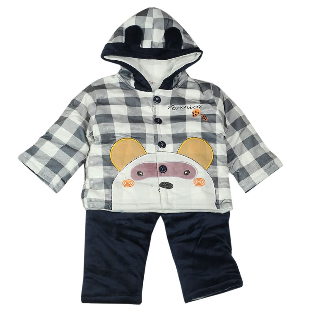 Newborn Girls Full Sleeves  Suit - Grey, Newborn Girls Sets & Suits, Chase Value, Chase Value
