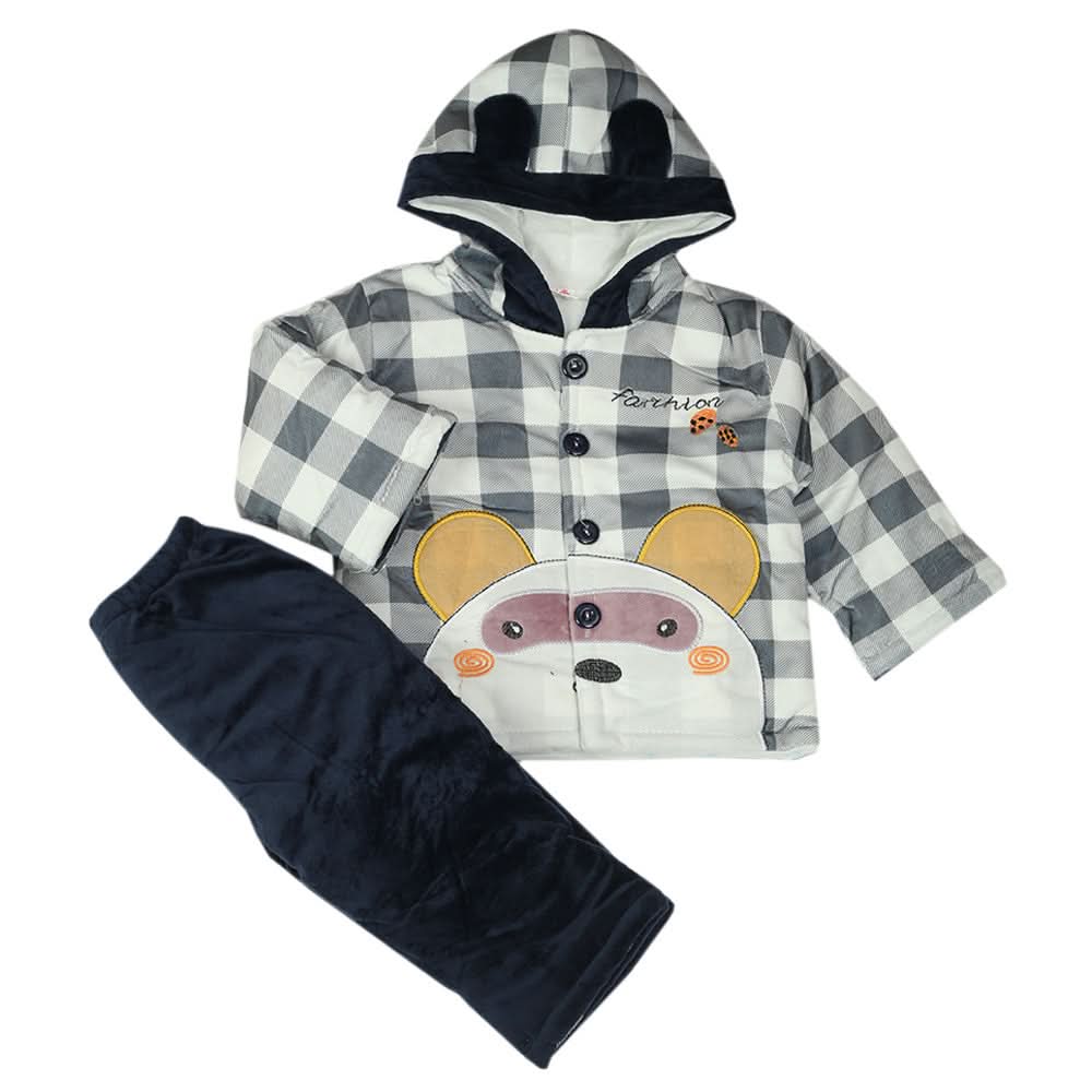 Newborn Girls Full Sleeves  Suit - Grey, Newborn Girls Sets & Suits, Chase Value, Chase Value
