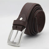 Men's Leather D-Stitch Belt - Brown, Men, Belt, Chase Value, Chase Value