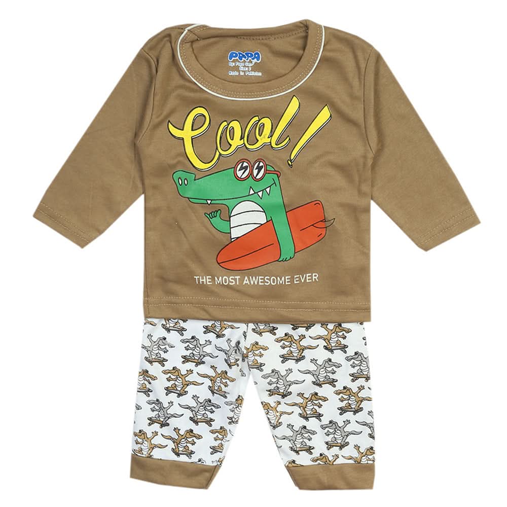Newborn Boys Full Sleeves Suit - Light Brown, Newborn Boys Sets & Suits, Chase Value, Chase Value