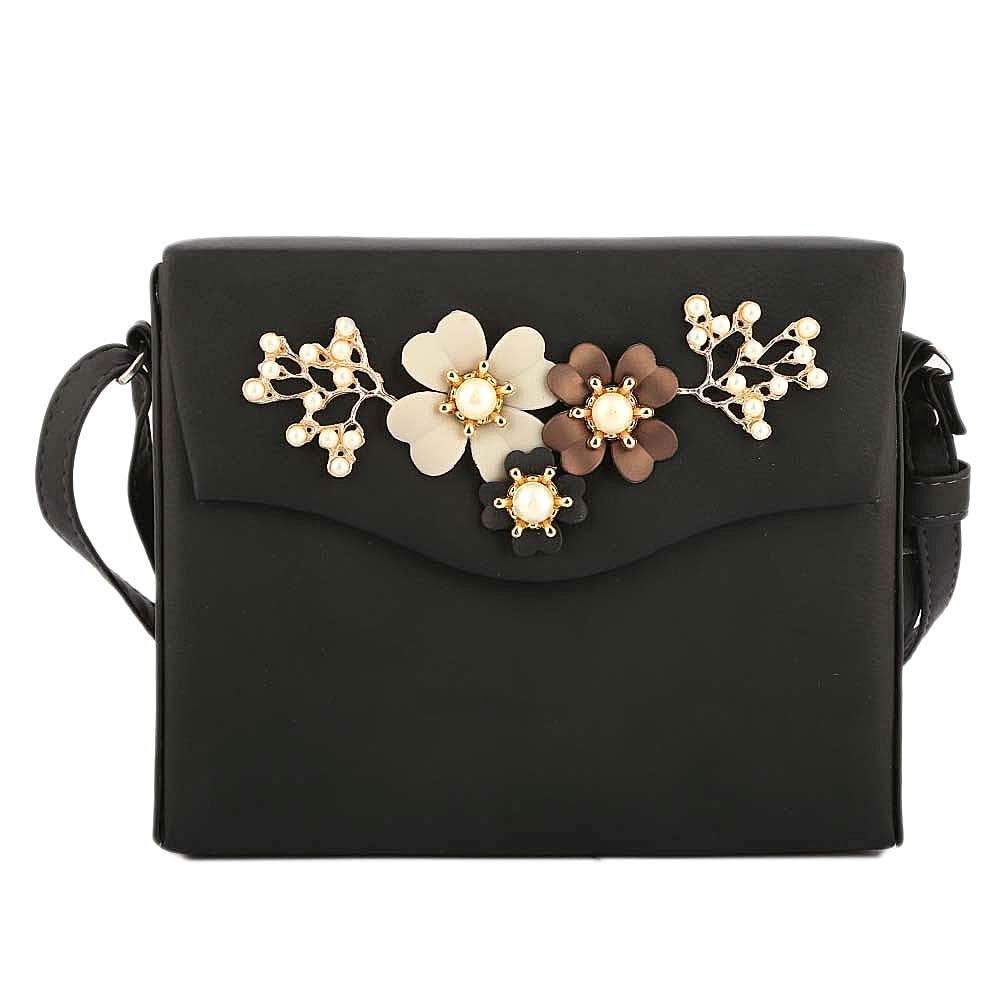 Women's Shoulder Bag (KAM-324) - Black - test-store-for-chase-value