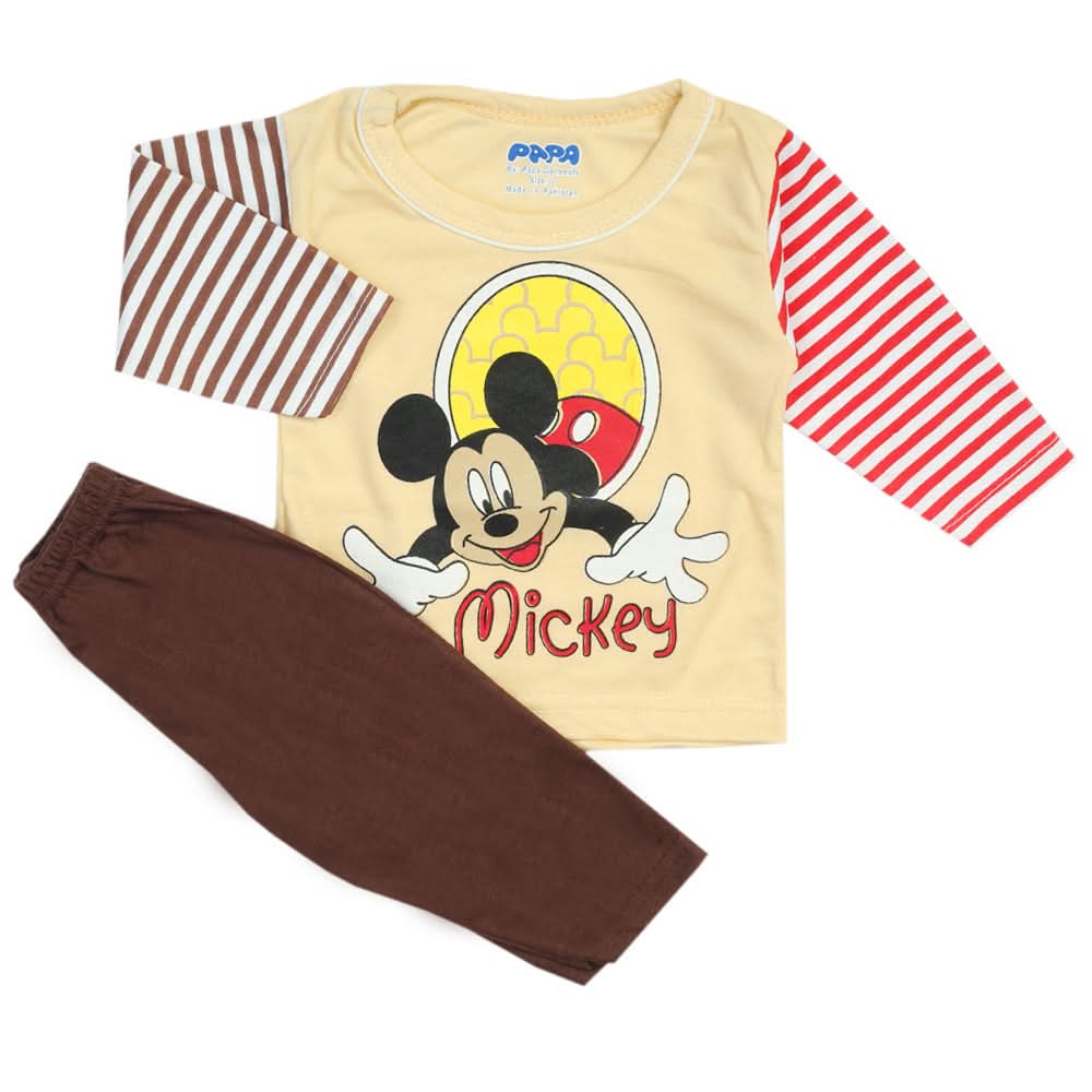 Newborn Boys Full Sleeves Suit - Fawn, Newborn Boys Sets & Suits, Chase Value, Chase Value