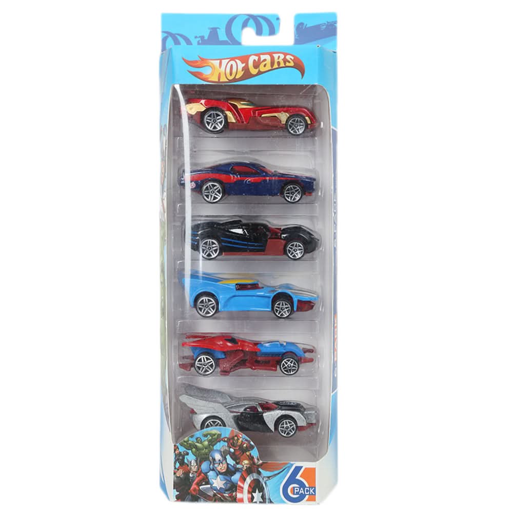 Metal Hot Cars 6 Pcs, Kids, Non-Remote Control, Chase Value, Chase Value