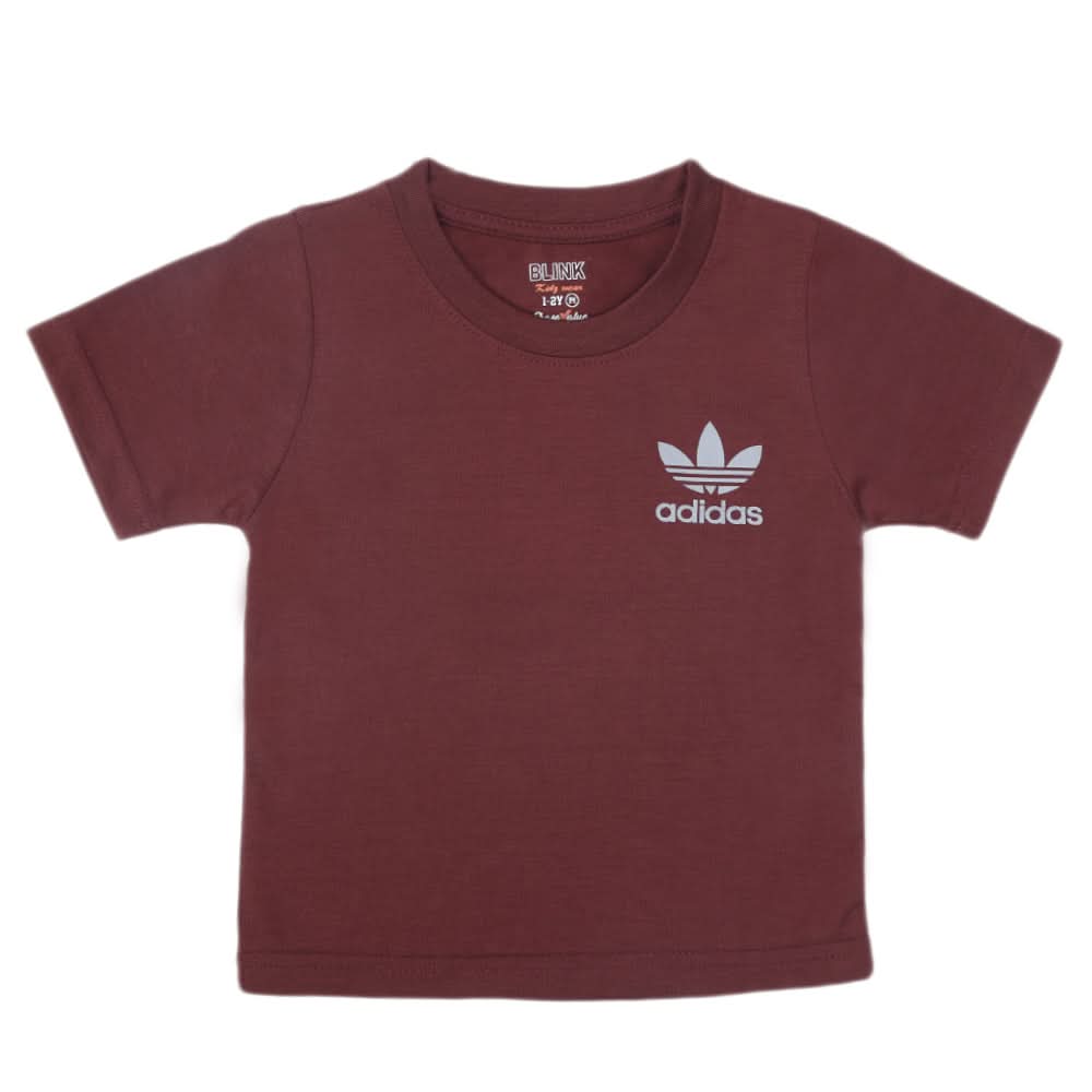 Boys Half Sleeves T-Shirt - Maroon, Kids, Boys T-Shirts, Chase Value, Chase Value