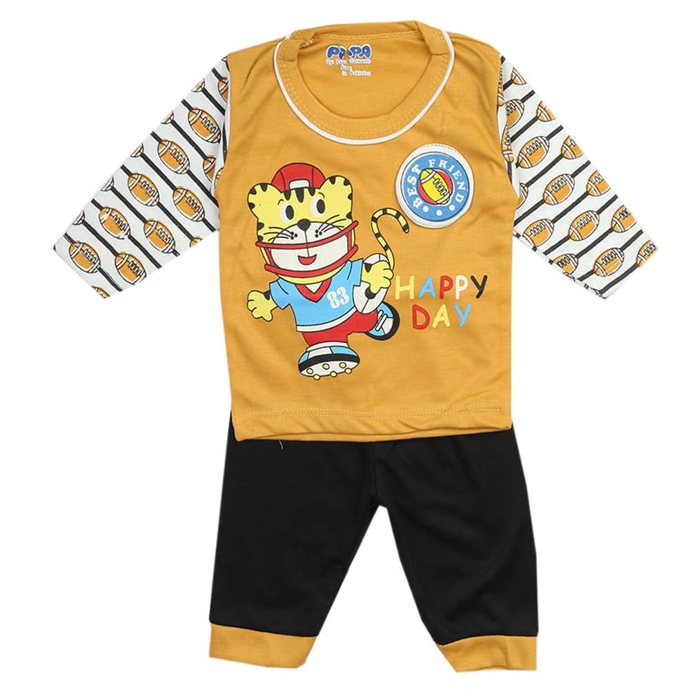 Newborn Boys Full Sleeves Suit - Mustard, Newborn Boys Sets & Suits, Chase Value, Chase Value