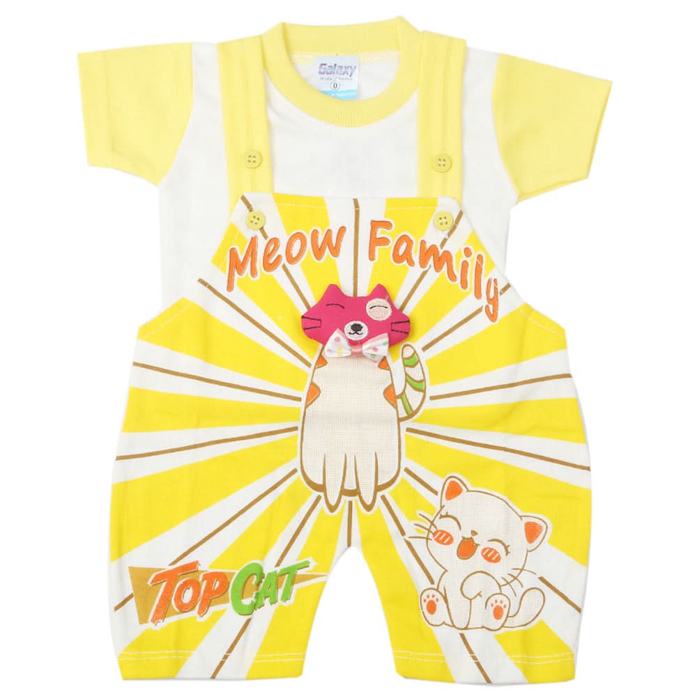 Newborn Boys Half Sleeves Romper - Yellow, Kids, Newborn Boys Rompers, Chase Value, Chase Value