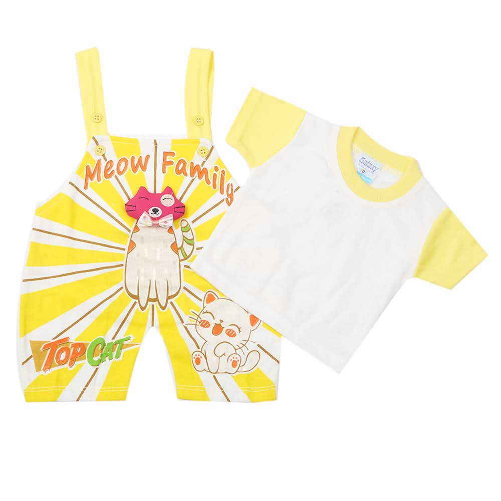 Newborn Boys Half Sleeves Romper - Yellow, Kids, Newborn Boys Rompers, Chase Value, Chase Value