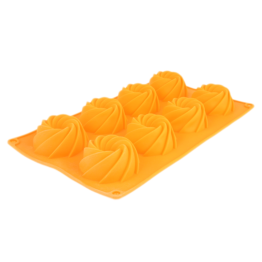 Silicone Mold 8 Pcs Tray - Orange - test-store-for-chase-value