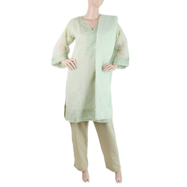 Womens Embroidered 03Pcs Suit - Light Green, Women, 3Pcs Shalwar Suits, Chase Value, Chase Value
