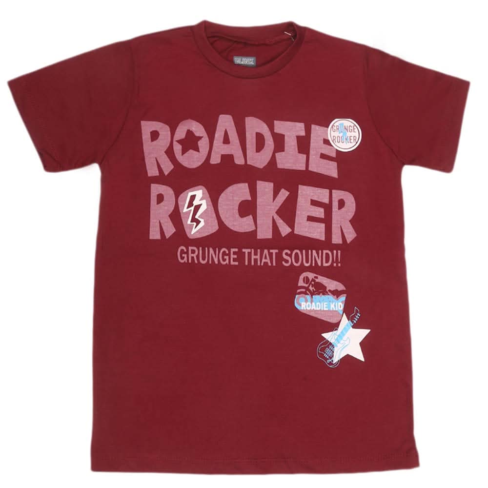Boys Print T-Shirt - Maroon, Kids, Boys T-Shirts, Chase Value, Chase Value