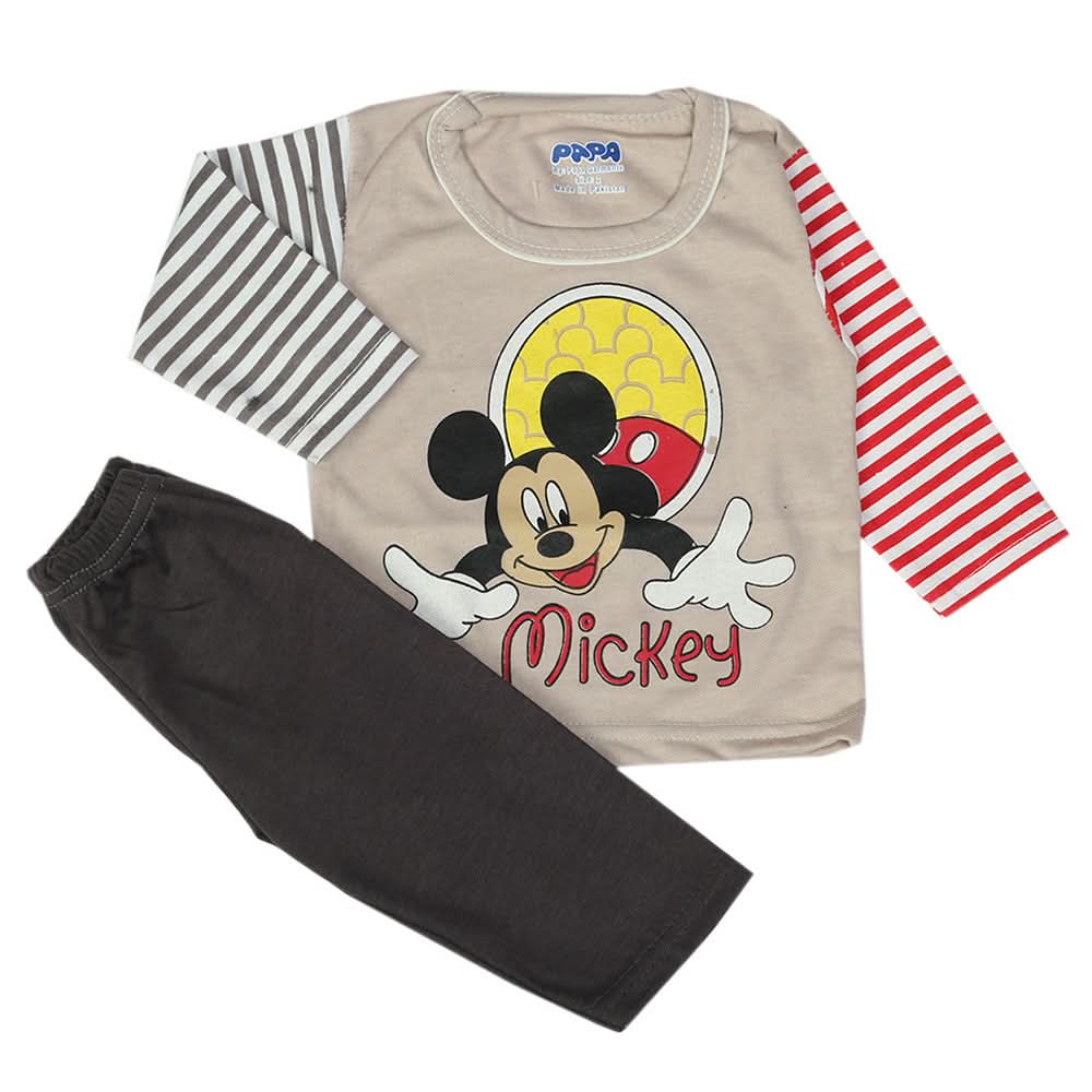 Newborn Boys Full Sleeves Suit - Grey, Newborn Boys Sets & Suits, Chase Value, Chase Value