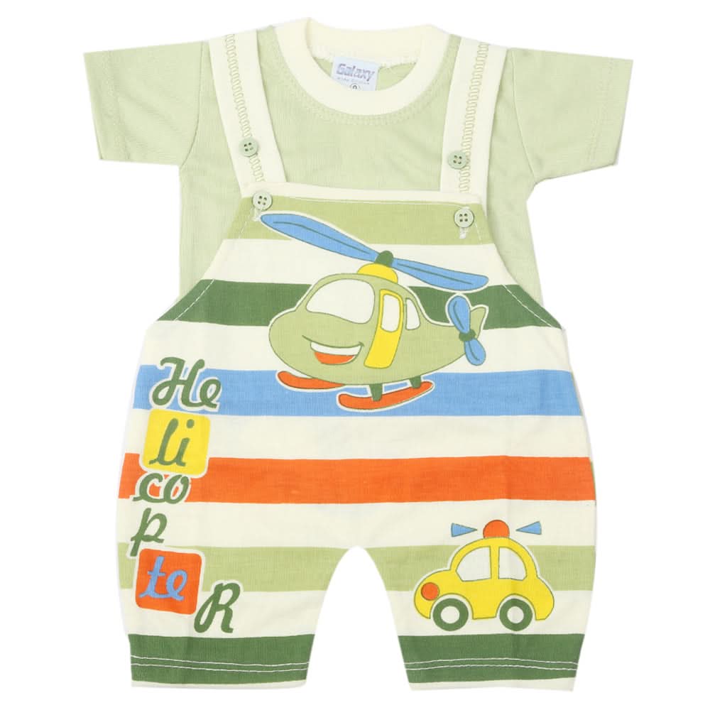 Newborn Boys Half Sleeves Romper - Light Green, Kids, Newborn Boys Rompers, Chase Value, Chase Value