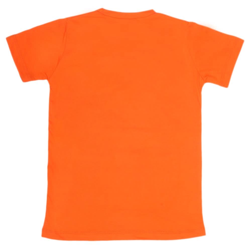 Boys Print T-Shirt - Orange, Kids, Boys T-Shirts, Chase Value, Chase Value