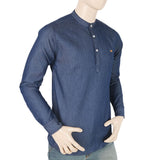 Men's Casual Kurta Collor Shirt - Dark Blue, Men, Shirts, Chase Value, Chase Value