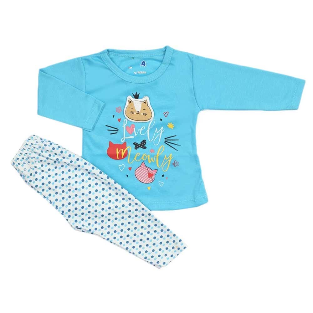 Newborn Girls Full Sleeves Suit - Blue, Newborn Girls Sets & Suits, Chase Value, Chase Value