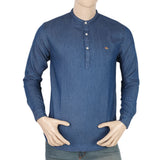 Men's Casual Kurta Collor Shirt - Blue, Men, Shirts, Chase Value, Chase Value