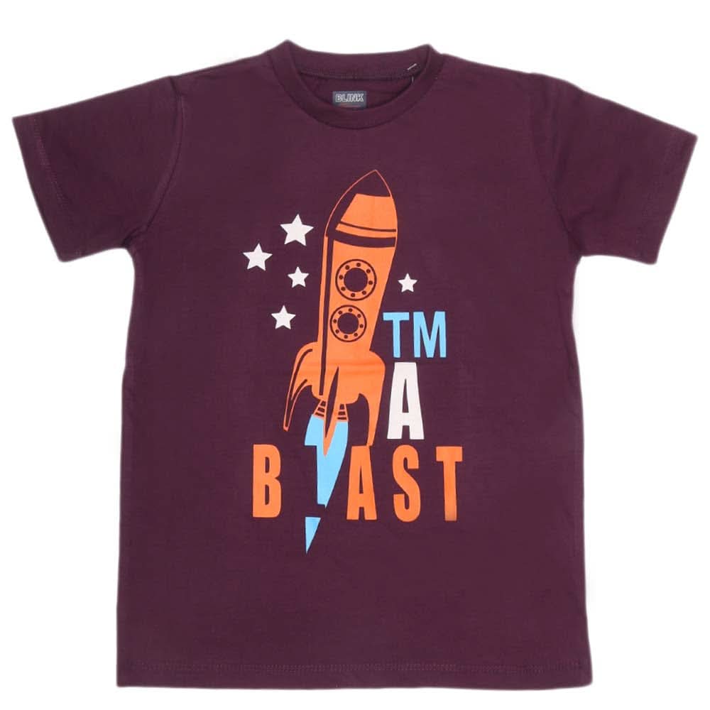 Boys Print T-Shirt - Purple, Kids, Boys T-Shirts, Chase Value, Chase Value