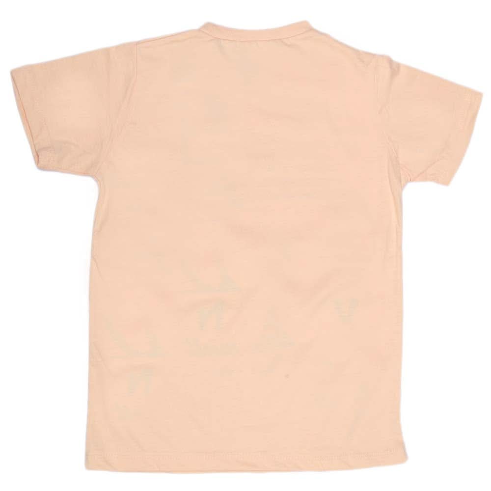 Boys Print T-Shirt - Peach, Kids, Boys T-Shirts, Chase Value, Chase Value