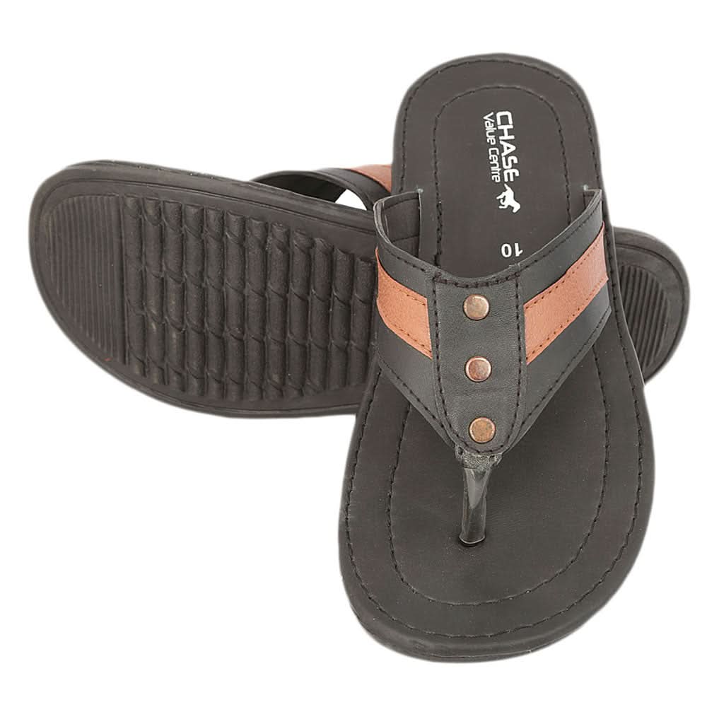 Men's Casual Slippers - Black, Men, Slippers, Chase Value, Chase Value