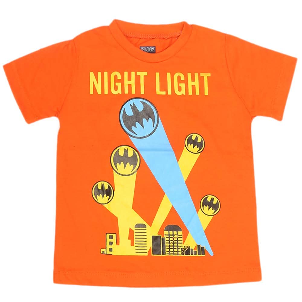 Boys Print T-Shirt - Orange, Kids, Boys T-Shirts, Chase Value, Chase Value