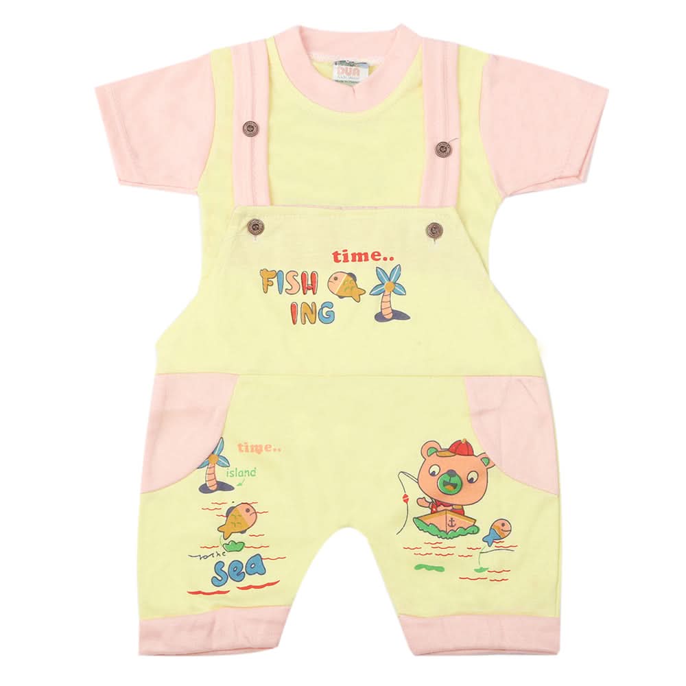 Newborn Boys Half Sleeves Romper - Yellow, Kids, Newborn Boys Rompers, Chase Value, Chase Value