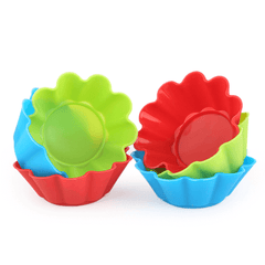 Silicone Cup Cake Mold 6 Pcs - Multi - test-store-for-chase-value