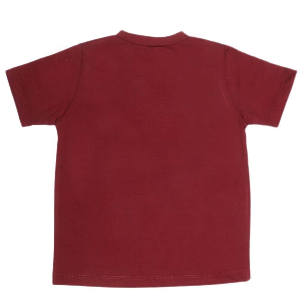 Boys Print T-Shirt - Maroon, Kids, Boys T-Shirts, Chase Value, Chase Value