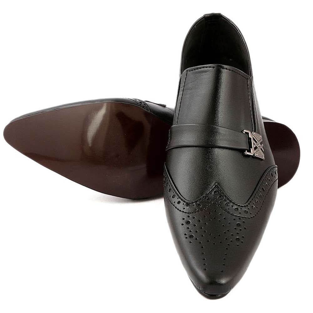 Men's Formal Shoes (F03) - Black, Men, Formal Shoes, Chase Value, Chase Value