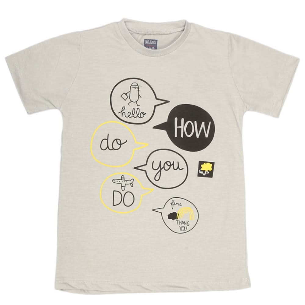 Boys Print T-Shirt - Grey, Kids, Boys T-Shirts, Chase Value, Chase Value