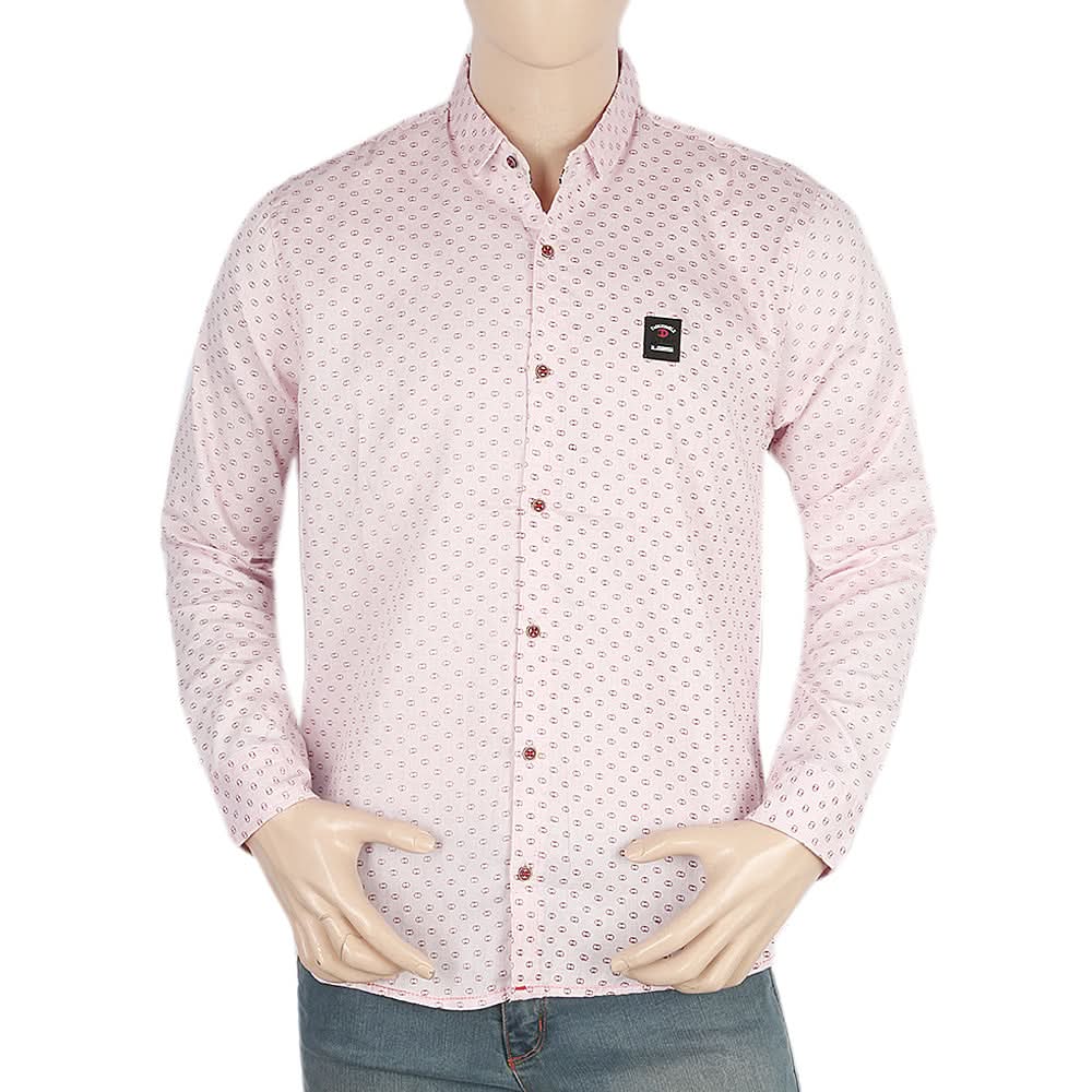 Men's Casual Printed Shirt - Pink, Men, T-Shirts And Polos, Chase Value, Chase Value