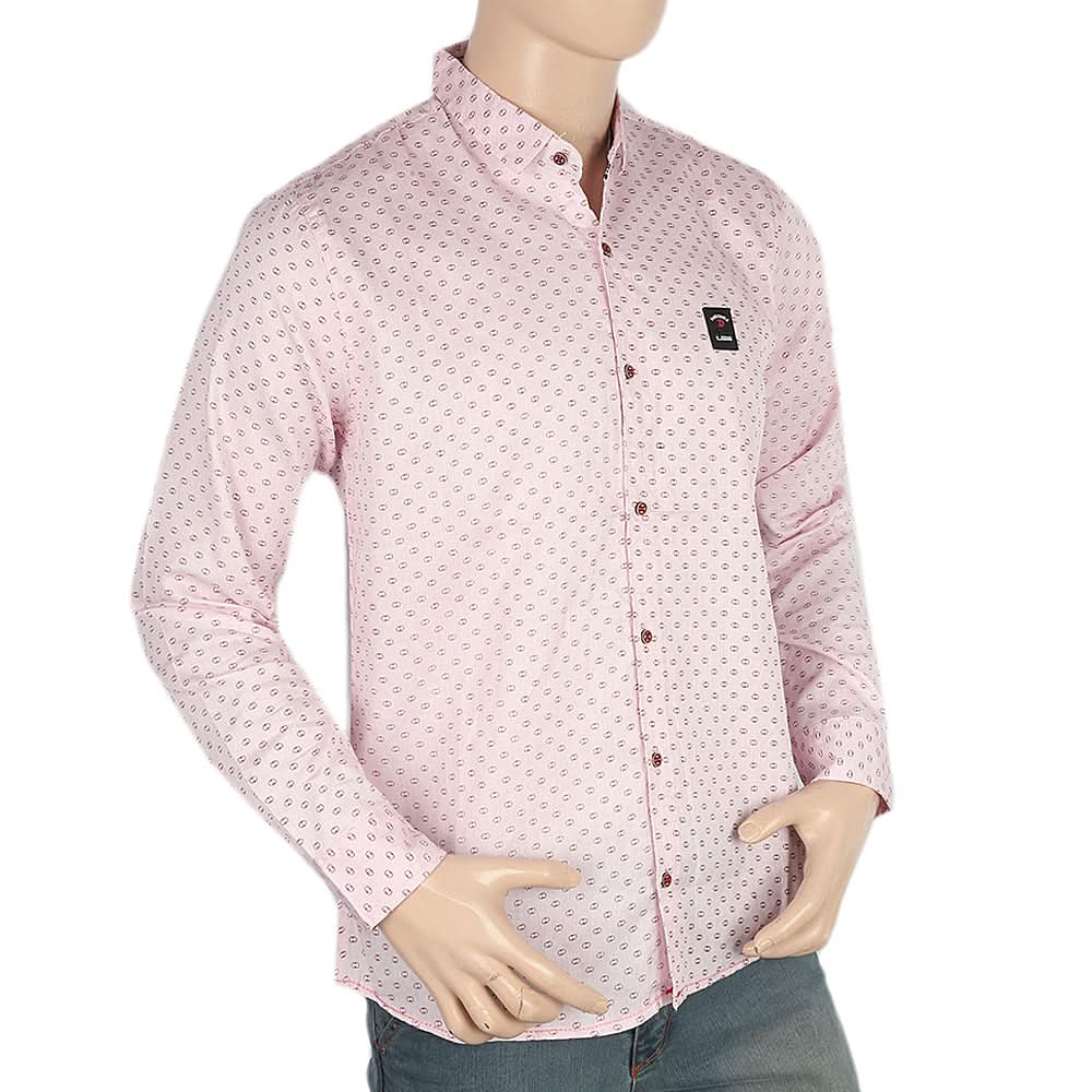 Men's Casual Printed Shirt - Pink, Men, T-Shirts And Polos, Chase Value, Chase Value