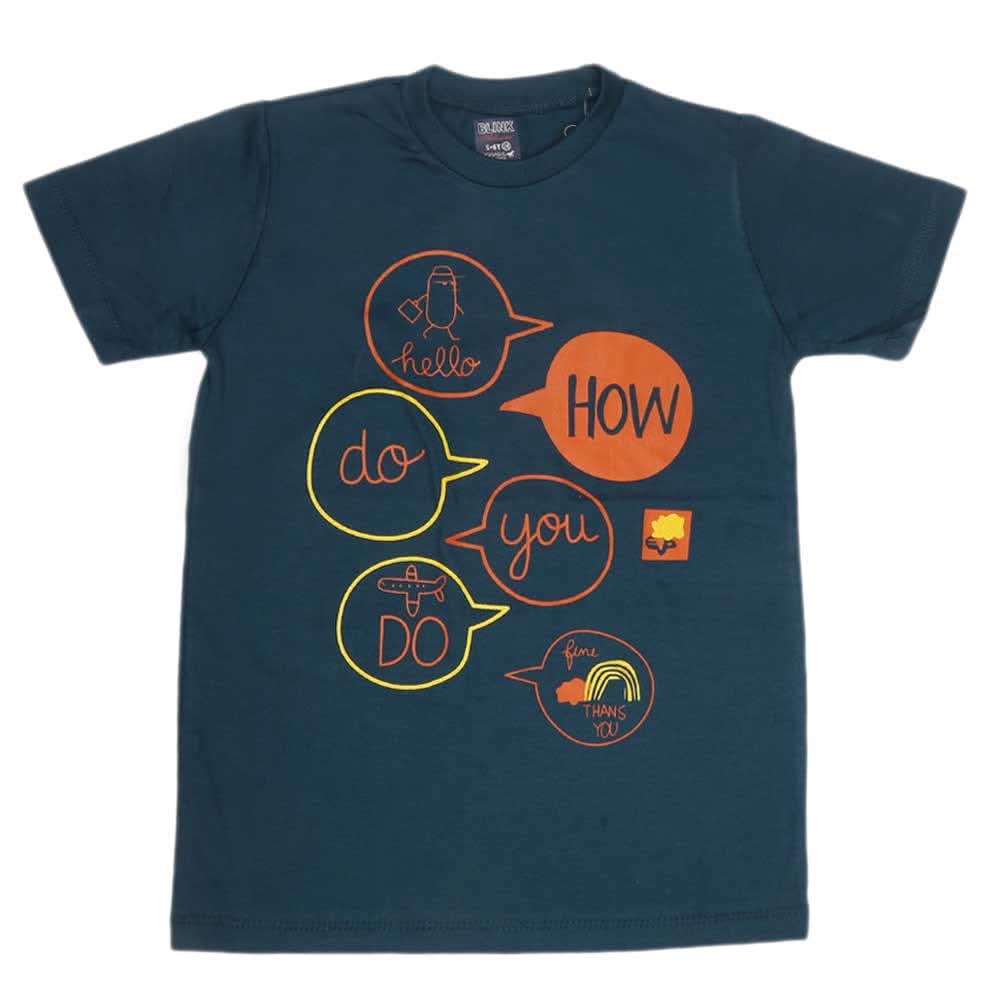 Boys Print T-Shirt - Steel Blue, Kids, Boys T-Shirts, Chase Value, Chase Value