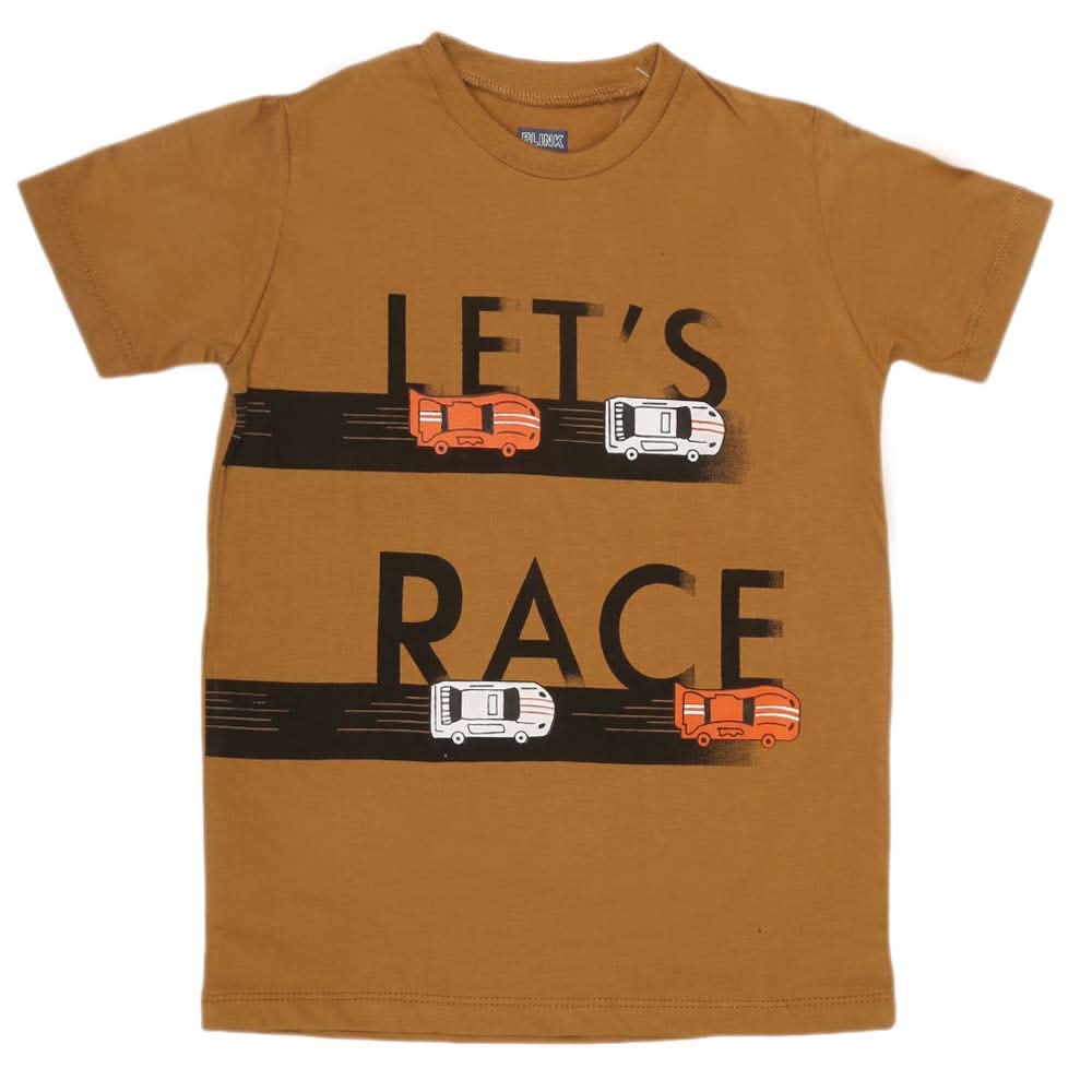 Boys Print T-Shirt - Camel, Kids, Boys T-Shirts, Chase Value, Chase Value