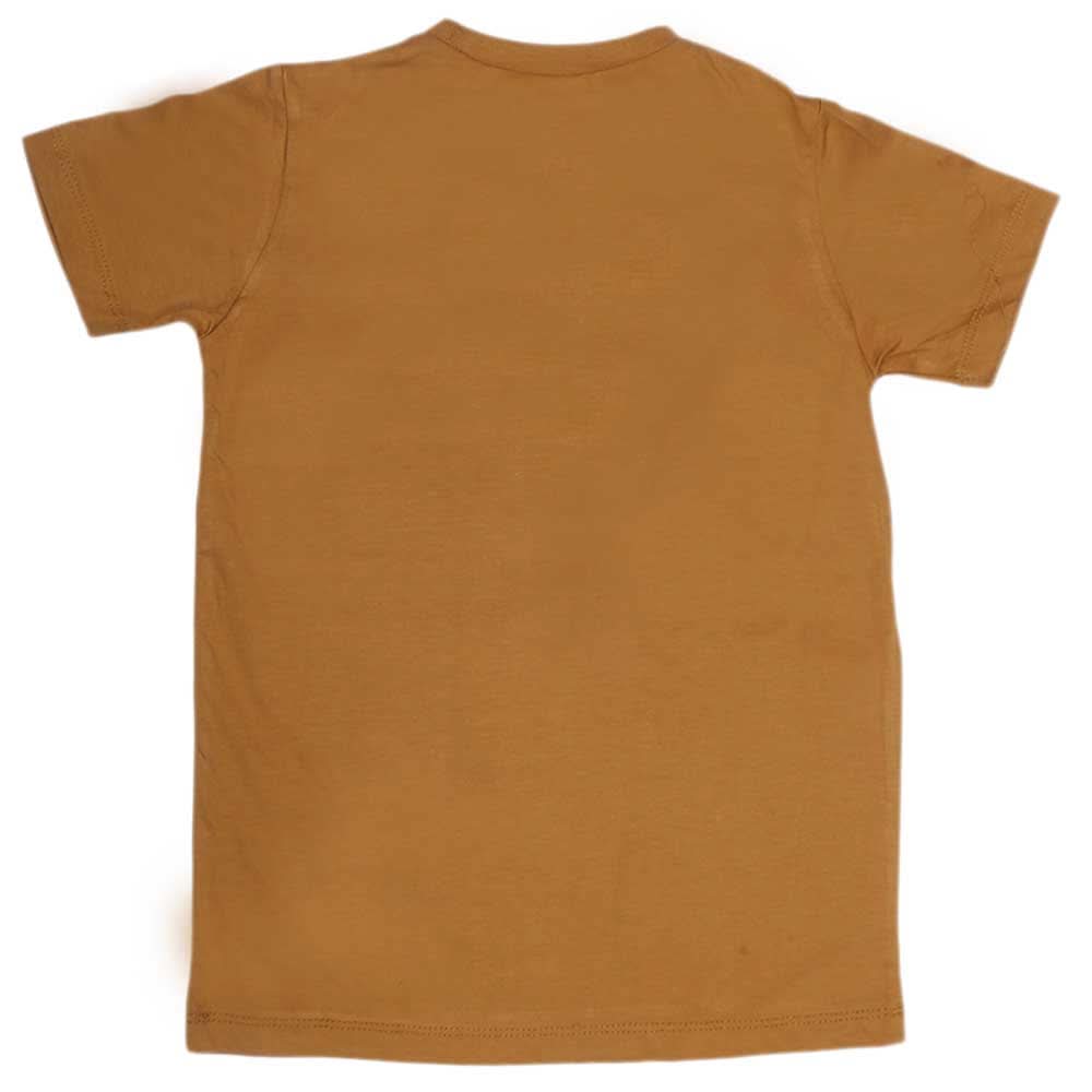 Boys Print T-Shirt - Camel, Kids, Boys T-Shirts, Chase Value, Chase Value