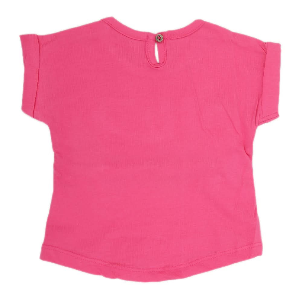 Newborn Girl Half Sleeves T-Shirt - Pink, Kids, NB Girls T-Shirts, Chase Value, Chase Value