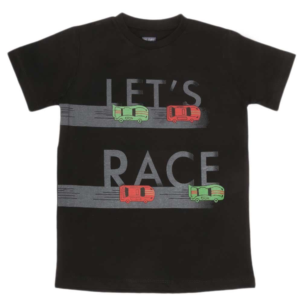 Boys Print T-Shirt - Black, Kids, Boys T-Shirts, Chase Value, Chase Value