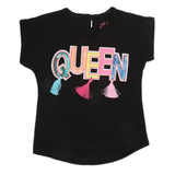 Newborn Girl Half Sleeves T-Shirt - Black, Kids, NB Girls T-Shirts, Chase Value, Chase Value