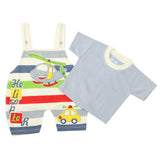 Newborn Boys Half Sleeves Romper - Steel Blue, Kids, Newborn Boys Rompers, Chase Value, Chase Value