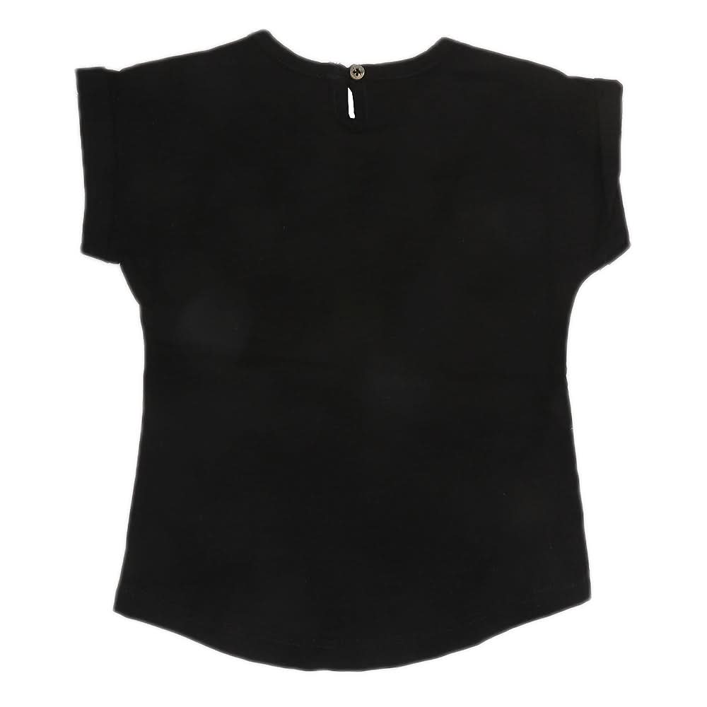 Newborn Girl Half Sleeves T-Shirt - Black, Kids, NB Girls T-Shirts, Chase Value, Chase Value