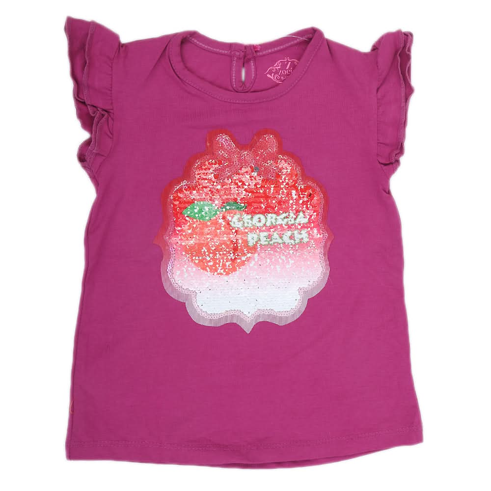 Newborn Girl Half Sleeves T-Shirt - Purple, Kids, NB Girls T-Shirts, Chase Value, Chase Value