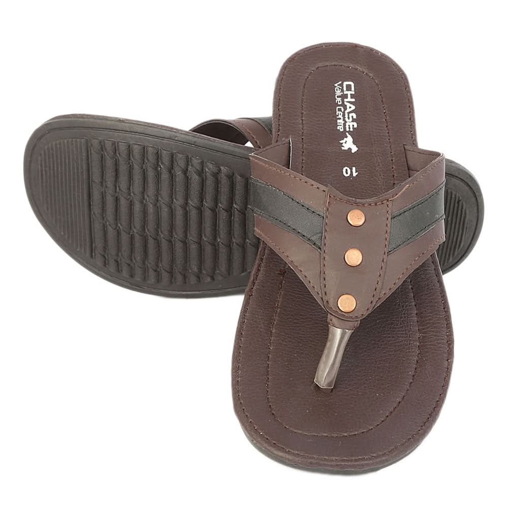 Men's Casual Slippers - Brown, Men, Slippers, Chase Value, Chase Value