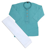 Boys Embroidered Kurta Shalwar Suit - Sea Green, Kids Clothes & Accessories, Chase Value, Chase Value