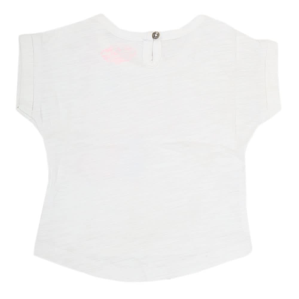 Newborn Girl Half Sleeves T-Shirt - White, Kids, NB Girls T-Shirts, Chase Value, Chase Value