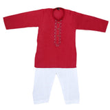 Boys Embroidered Kurta Shalwar Suit - Maroon, Kids, Boys Shalwar Kameez, Chase Value, Chase Value