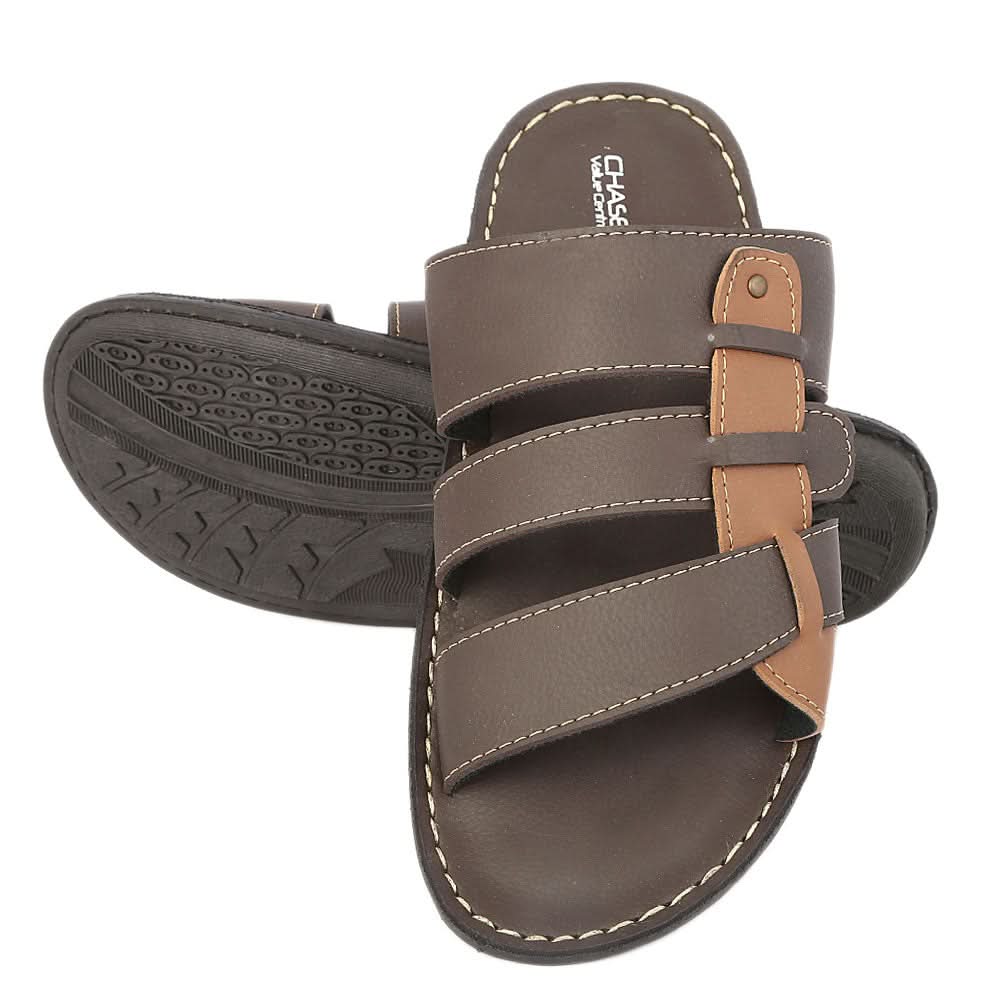 Men's Casual Slippers - Brown, Men, Slippers, Chase Value, Chase Value