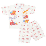 Newborn Boys Half Sleeves Suit - Red, Kids, New Born Boys Sets And Suits, Chase Value, Chase Value